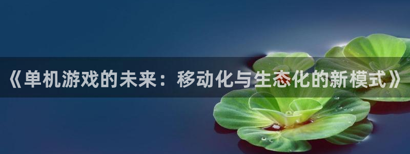 赢咖娱乐网页登录入口：《单机游戏的未来：移动化与生态化的新模